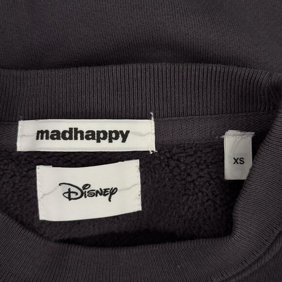 Madhappy Mickey & Friends Sweatshirt XS Disney Crewneck Fleece Gray Sweater - Picture 3 of 14